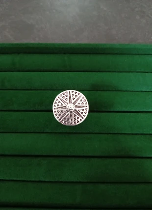 Adjustable Circular patterned ring, condition: New without tags, size: 18.5 mm / Q½, £6.00, £7.00 includes Buyer Protection