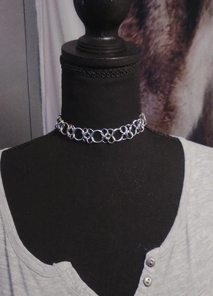 Collier choker unisexe chainmail européen Style gothique, condition: Very good, €14.00, €15.40 includes Buyer Protection Pro