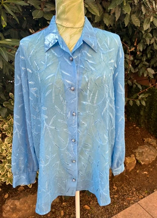 👚 Chemise transparente effet froissé comme neuve boutons cabochons taille 44-46, brand: aucune, condition: Very good, size: XXXL / 46 / 18, €4.99, €5.94 includes Buyer Protection