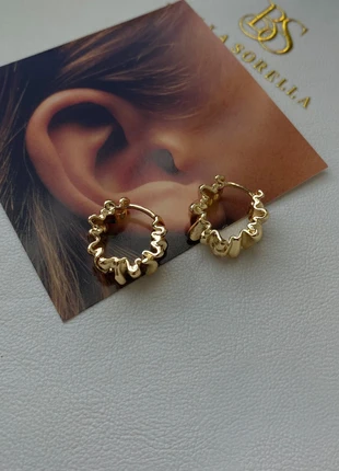 Oorbellen chunky verguld 14k boucles sculpturales organic plaqué or 14K, staat: Nieuw zonder prijskaartje, € 29,00, € 31,15 inclusief Kopersbescherming