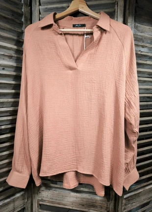 Chemise blouse femme en gaz de coton Atelier jade caramel taille 1 (36/38) neuve avec étiquette, brand: Atelier Jad, condition: New with tags, size: M / 38 / 10, €24.00, €25.90 includes Buyer Protection