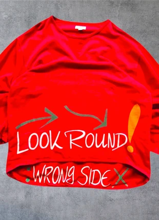 Vintage Street One Red Jumper // Slogan Hem // Size 38, brand: Vintage Dressing, condizioni: Nuovo senza cartellino, taglia: M, €18.00, €19.60 include la Protezione acquisti