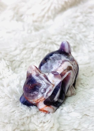 purple banded amethyst crystal cat carving in gift box – gemstone ornament, brand: Crystal, condition: New with tags, £11.00, £12.25 includes Buyer Protection
