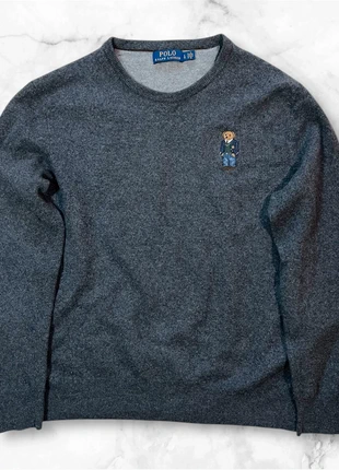 Pull col rond Ralph Lauren en laine mérinos avec ours brodé - Taille S/M, brand: Ralph Lauren, condition: Very good, size: M, €49.90, €53.10 includes Buyer Protection