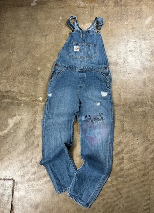 Salopette en jean bleu vintage taille M femme Radic Color style troué imprimé - SAL0786, marca: Vintage Dressing, estado: Bom, tamanho: M / 38 / 10, €17.00, €18.55 inclui Proteção do Comprador Pro