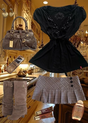 Elena Gilbert Vintage black babydoll top with rhinestones and a bow to cinch the waist, marca: EDC by Esprit, estado: Muito bom, tamanho: M / 38 / 10, €24.80, €26.74 inclui Proteção do Comprador