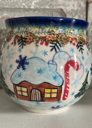 Bolesławiec Vena prześliczny kubek Unikat!, merk: BOLESLAWIEC, staat: Nieuw zonder prijskaartje, € 26,00, € 28,00 inclusief Kopersbescherming