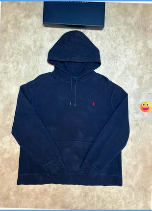 Pull à capuche / veste à capuche Ralph Lauren Bleu Marine logo rouge vintage taille L, brand: Ralph Lauren, condition: Very good, size: L, €65.00, €68.95 includes Buyer Protection Pro