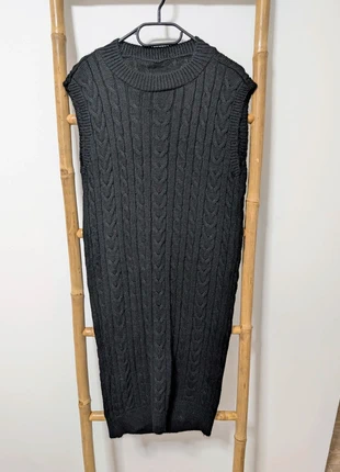 🌸 Femme 🌸 Robe pull en laine noir torsadée - taille unique, condition: Very good, size: S / 36 / 8, €8.50, €9.63 includes Buyer Protection