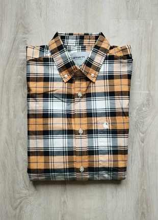 Chemise a carreaux Carhartt Steen noire moutarde et blanc Taille M homme, brand: Carhartt, condition: Very good, size: M, €20.00, €21.70 includes Buyer Protection