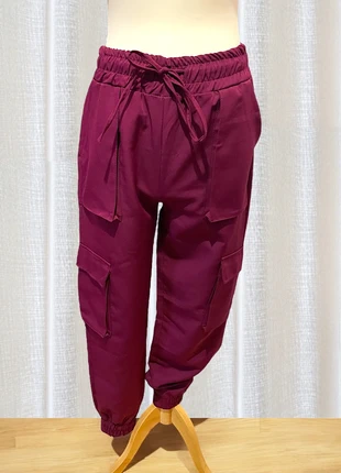 🌹Pantalon cargo - bordeaux – Taille S – neuf avec étiquette, marca: Boutique Parisienne, estado: Nuevo con etiquetas, tamaño: S / 36 / 8, 18,50 €, 20,13 € Protección al comprador incluida