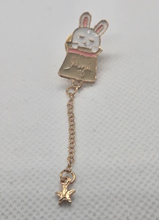 Magic White Rabbit in a Hat met Gold Star Vintage Lapel Pin, marca: Rabbit, estado: Novo com etiquetas, €3.50, €4.38 inclui Proteção do Comprador Pro