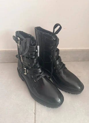 Bottines noires style rangers – lacets & boucles – semelle crantée – neuves, brand: Moa, condition: New with tags, size: 37, €18.00, €19.60 includes Buyer Protection