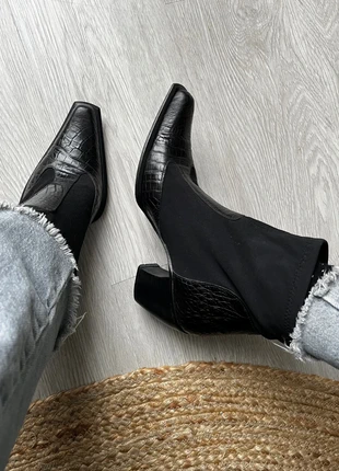 Santiags chaussettes cuir noir P.37,5, condition: Very good, size: 37.5, €29.00, €31.15 includes Buyer Protection Pro