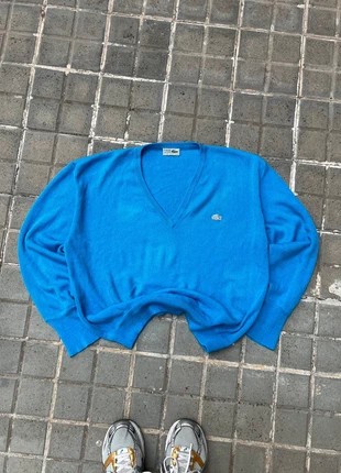 1980s Jersey cuello pico Lacoste Oldmoney Tenis Vintage retro Blue, marque: Lacoste, état: Très bon état, taille: L, 35,00 €, 37,45 € Protection acheteurs incluse