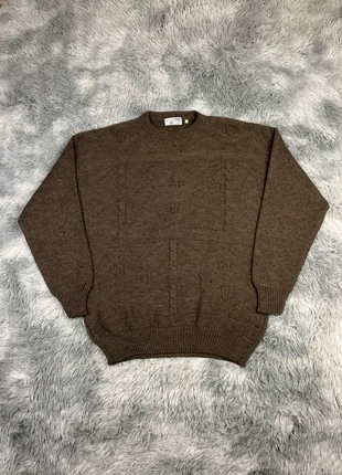 brown vintage textured knit sweater classic retro look, marque: Vintage Dressing, état: Très bon état, taille: XL, 15,00 €, 16,45 € Protection acheteurs incluse