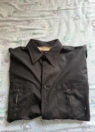 Chemise Versace Homme Taille L – Noire avec surpiqûres contrastées, brand: Versace, condition: New without tags, size: L, €79.99, €84.69 includes Buyer Protection