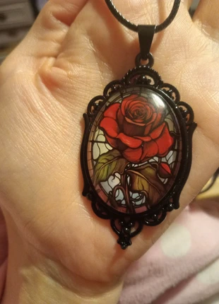 Goth style red rose necklace, condition: New without tags, £6.50, £7.53 includes Buyer Protection