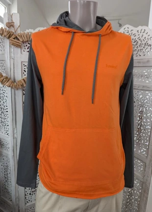 Sweat à capuche sport Howies – Taille S – Bicolore orange et kaki – Coton bio B16, marque: Howies, état: Très bon état, taille: S, 25,99 €, 27,99 € Protection acheteurs (Pro) incluse