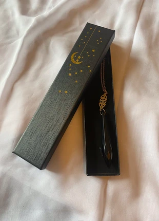 Pendule de Protection & Sagesse – Verre noir, Chaîne dorée, Pentagramme & Triquetra, marque: Majorana, état: Très bon état, 27,00 €, 29,05 € Protection acheteurs (Pro) incluse