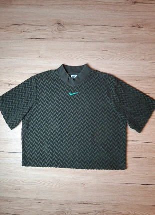 Nike t-shirt jacquard vert S – swoosh brodé – vintage retro streetwear top oversize . #POL100, marca: Nike, estado: Muito bom, tamanho: S / 36 / 8, €15.00, €16.45 inclui Proteção do Comprador