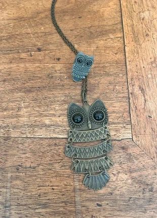 Ensemble collier sautoir et bague hibou bronze, brand: HIBOU, condition: Good, €4.00, €4.90 includes Buyer Protection