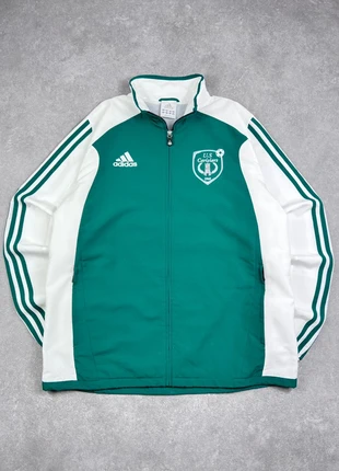 Veste Gilet Full Zip Adidas Vintage Foot Track Jacket 3 Bandes | Taille M | Blanc Vert Logo Brodé, merk: adidas, staat: Heel goed, maat: M, € 20,00, € 21,70 inclusief Kopersbescherming