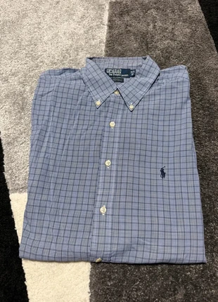 Chemise Ralph Lauren bleu marine à rayure logo brodée marine, brand: Ralph Lauren, condition: Very good, size: XL, €29.00, €31.15 includes Buyer Protection