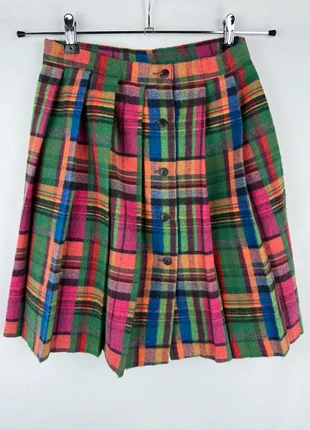 Vintage geruite rok – Made in France – maat S, merk: Vintage, staat: Heel goed, maat: S / 36 / 8, € 25,00, € 26,95 inclusief Kopersbescherming