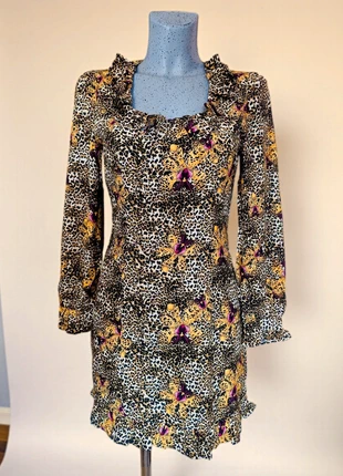 Robe Rouje “Gaspard” - imprimé Fauve 🐆🌸, brand: Rouje, condition: Very good, size: XS / 34 / 6, €50.00, €53.20 includes Buyer Protection