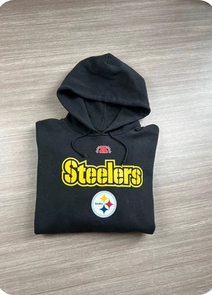 Pull a capuche NFL Officiel Steelers Team Vintage Hoodie Pullover Y2K - Noir & Jaune Taille L, brand: NFL, condition: Good, size: L, €18.95, €20.60 includes Buyer Protection