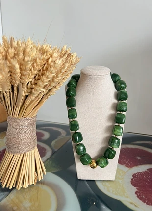 Collier perles vertes et or, marque: Tendance, état: Très bon état, 15,50 €, 16,98 € Protection acheteurs (Pro) incluse