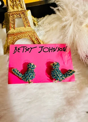 💙 Boucles d’oreilles Betsey Johnson – Oiseaux bleus scintillants – Zirconium, brand: Betsey Johnson, condition: Very good, €25.00, €26.95 includes Buyer Protection Pro