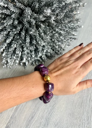 Bracelet perles violettes et dorées, marke: Tendance, zustand: Sehr gut, 11,20 €, 12,46 € beinhaltet Vinted-Käuferschutz Pro