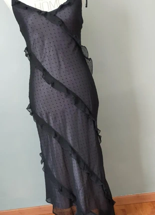 Robe soirée noire MANGO, merk: Mango, staat: Heel goed, maat: L / 40 / 12, € 12,00, € 13,30 inclusief Kopersbescherming