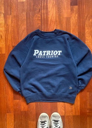Russell Athletic Navy Patriot Cross Country Sweatshirt Vintage Collegiate Streetwear 90s Fit, brand: Russell Athletic, condizioni: Ottime, taglia: M, €16.99, €18.54 include la Protezione acquisti