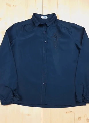 Chemisier fluide léger silk effect brodé Bleu marine Taille L - L1, brand: Vintage Dressing, condition: Very good, size: L / 40 / 12, €10.00, €11.20 includes Buyer Protection