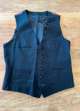 Gilet de costume noir, avec motifs, Devred, taille M, marke: Devred, zustand: Sehr gut, größe: M, 25,00 €, 26,95 € inklusive Vinted-Käuferschutz