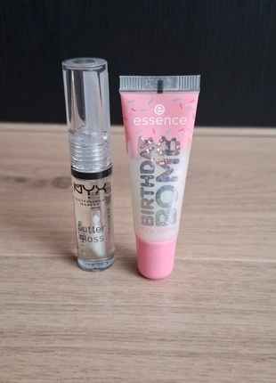 Essence birthday bomb & NYX butter gloss, merk: Essence, staat: Nieuw met prijskaartje, € 1,50, € 2,28 inclusief Kopersbescherming