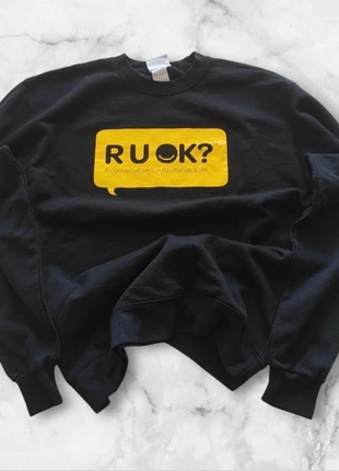 Felpa Champion nera “R U OK?” Taglia L, état: Très bon état, taille: L, 20,00 €, 21,70 € Protection acheteurs incluse