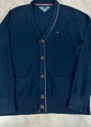 Tommy Hilfiger – Gilet col V bleu marine M homme – Élégance premium & détail tricolore Code 035N, marca: Tommy Hilfiger, estado: Muy bueno, tamaño: M, 24,00 €, 25,90 € Protección al comprador Pro incluida