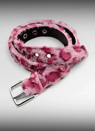 Ceinture femme tendance rose léopard fourrure peluche douce vintage Y2K, brand: CHROME, condition: Very good, size: Adjustable, €18.90, €20.55 includes Buyer Protection Pro