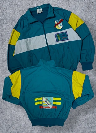 Flash di Colore Anni '80: Rarissima Giacca Adidas Vintage Sport con Stemmi Unici, marque: adidas, état: Très bon état, taille: M, 39,90 €, 42,60 € Protection acheteurs incluse