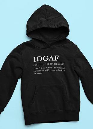 IDGAF Acronym Hood Size 16-18 - Offers Welcome, brand: Attitude, condition: New without tags, size: XL / UK 20-22, £15.00, £16.45 includes Buyer Protection