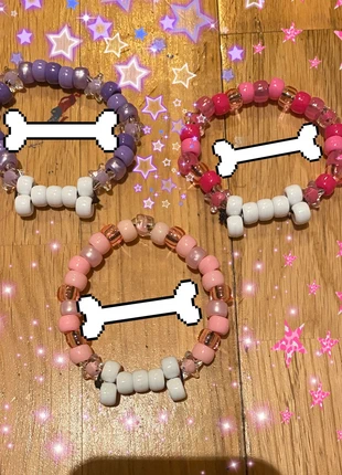 trio kandi bone bracelets!!, brand: Alternative, condition: New without tags, £6.00, £7.00 includes Buyer Protection