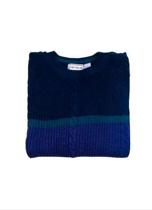 Pull vintage torsadé Campus multicolore - Taille L, brand: Campus, condition: Very good, size: L / 40 / 12, €10.00, €11.20 includes Buyer Protection Pro
