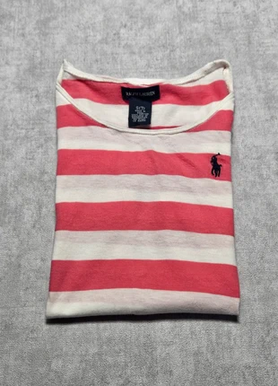 T shirt ligné rose et blanc Ralph Lauren taille S, brand: Ralph Lauren, condizioni: Ottime, taglia: S, €8.00, €9.10 include la Protezione acquisti
