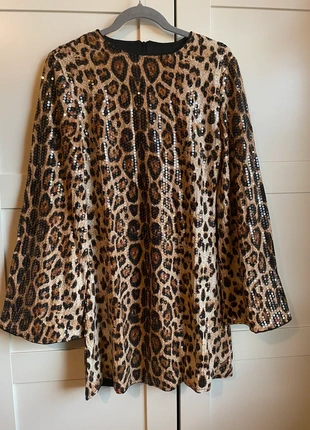 Leopard Print Sequin Top/Dress Size Medium Party / Statement Piece, brand: NO LABEL, condition: New without tags, size: M / 10, £15.00, £16.45 includes Buyer Protection
