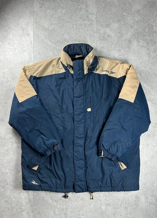 Big parka doudoune oversize Reebok Vintage 90s Bleu marine & beige logo brodé | Taille M/L, marque: Reebok, état: Très bon état, taille: L, 29,90 €, 32,10 € Protection acheteurs (Pro) incluse