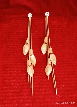 Pendientes Novia Joyería Bohemia Bisutería Oro Champagne Gold Bridal Earrings Statement Jewelry, marca: Unique Design Jewelry, estado: Muito bom, €15.00, €16.45 inclui Proteção do Comprador